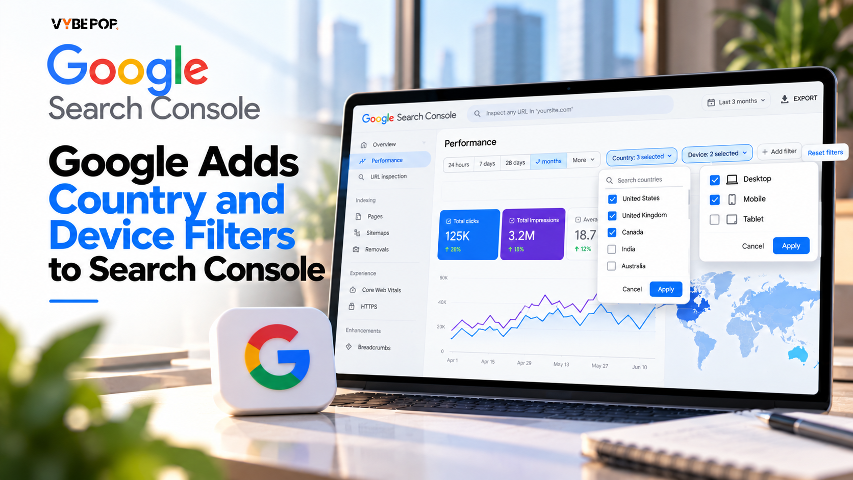 Google Adds Country and Device Filters to Search Console