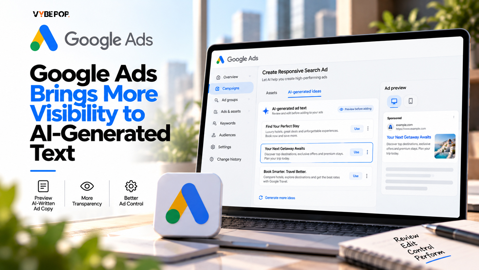 Google Ads Brings More Visibility to AI-Generated Text
